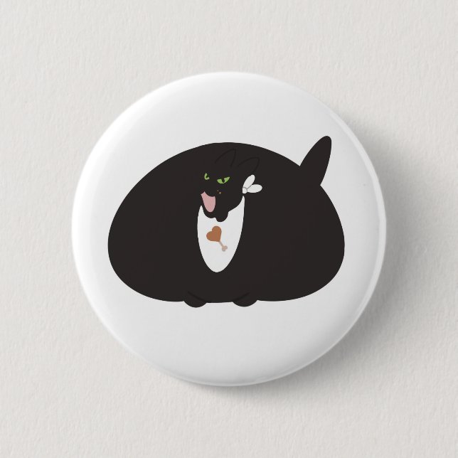 Salem the Cat Button - Chonky Charm Knapp (Framsida)