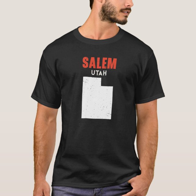Salem Utah USA State America Travel Utahan T Shirt (Framsida)