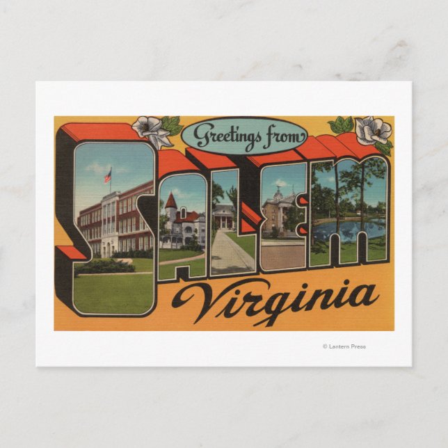 Salem, VirginiaLarge Brev ScenesSalem, VA Vykort (Framsida)