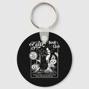 Salem Witch Bok Klubb Bookish Retro Halloween Blac Nyckelring