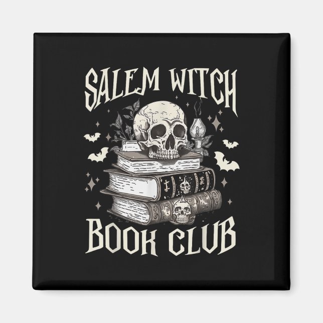 Salem Witch Bok Klubb Halloween Magnet (Framsidan)