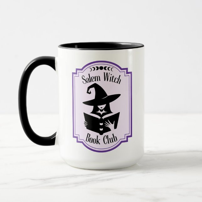Salem witch bok klubb silhuette bok älskare lila mugg (Vänster)