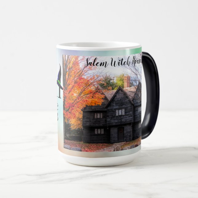 Salem Witch House i Salem Massachusetts Magisk Mugg (Framsida höger)