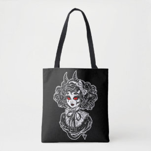 Salem Witch Illustration Art Tygkasse