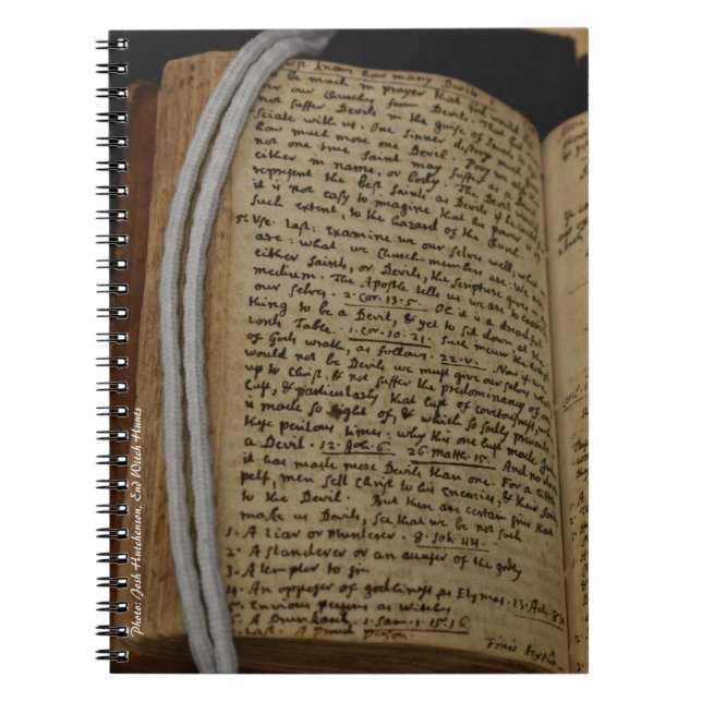 Salem Witch Journal Notebook, Rev Parris Sermon Anteckningsbok (Framsidan)