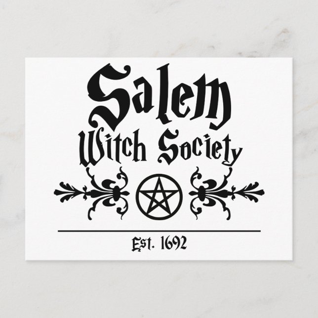 Salem Witch Society vykort (Framsida)