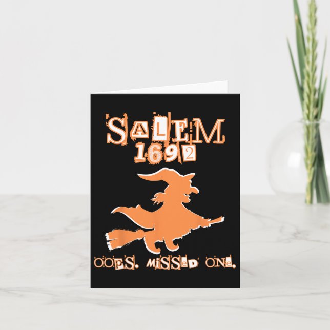 Salem Witch Trials 1692 Oops du missade en hallow Kort (Framsida)