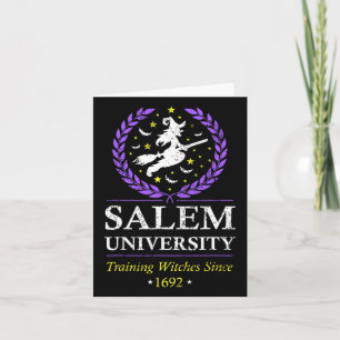 Salem Witch Universiteten träning Halloween Women Kort