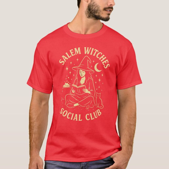 SALEM WITCHES SOCIAL KLUBB T SHIRT (Framsida)