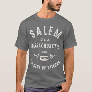 Salemhe Häxornas Stad Massachusetts pojke T Shirt