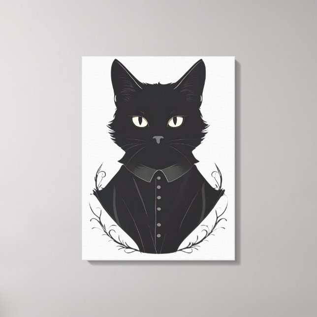 Salem's Enchanted Black Cat Canvastryck (Framsida)