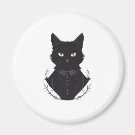 Salem's Enchanted Black Cat Magnet