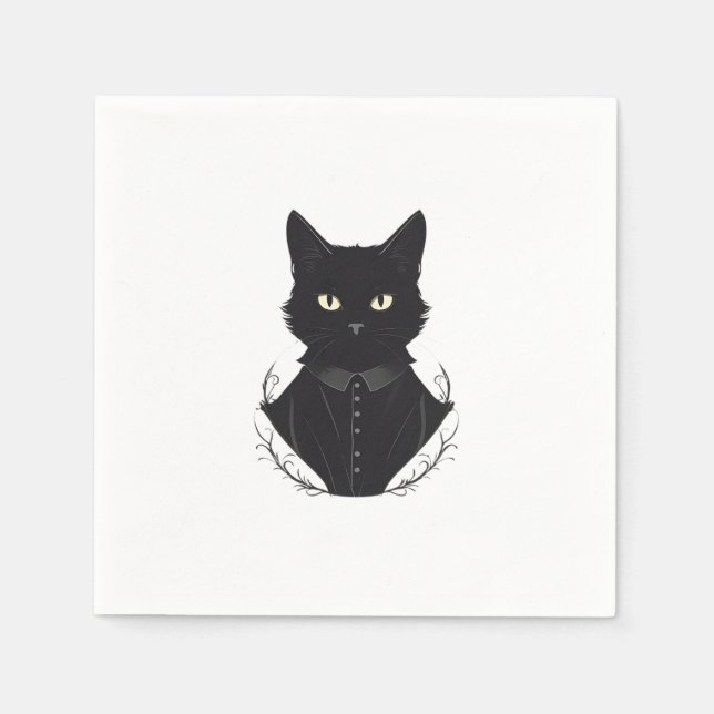 Salem's Enchanted Black Cat Pappersservett (Framsidan)