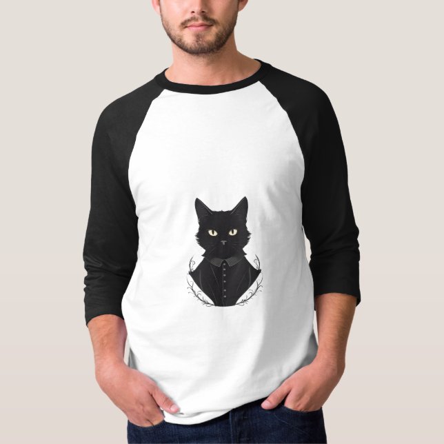 Salem's Enchanted Black Cat T Shirt (Framsida)