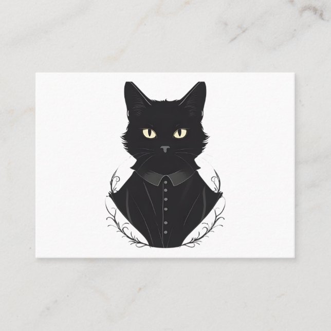 Salem's Enchanted Black Cat Visitkort (Framsida)
