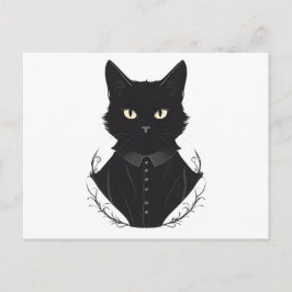Salems Förtrollade Svarta Katt Inbjudan Vykort