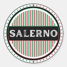 Salerno City Pride Emblem – Italian Identity Runt Klistermärke