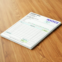 Sales Invoice Receipt | Company / Business Name Anteckningsblock
