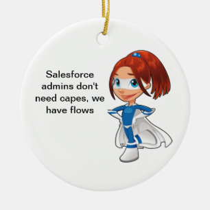 Salesforce-administratörer har flöden julgransprydnad keramik