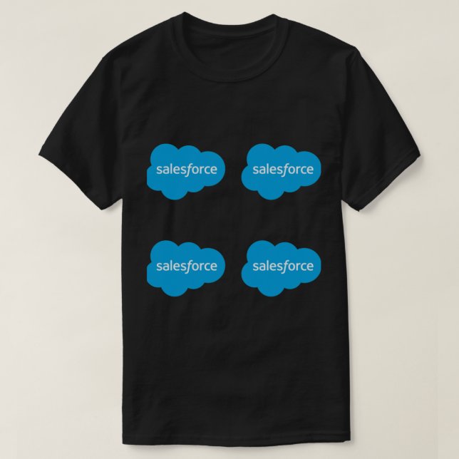Salesforce Logotyp x4 T Shirt (Design framsida)