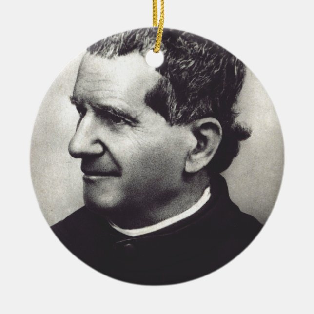 Salesian Saint Don John Bosco Julgransprydnad Keramik (Framsidan)