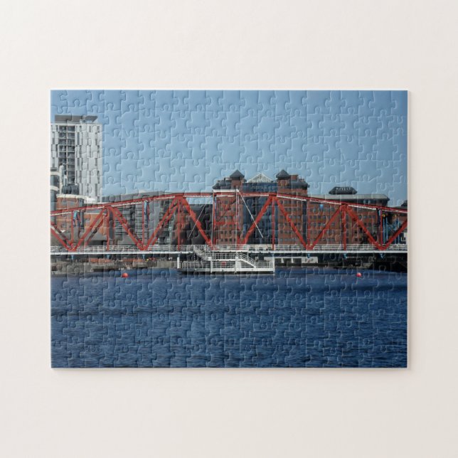 Salford Quays Manchester hamnar. Pussel (Horisontell)