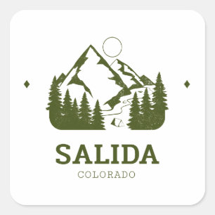 Salida - Colorado Fyrkantigt Klistermärke