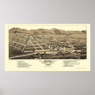Salida panorama- karta för CO - 1882 Poster