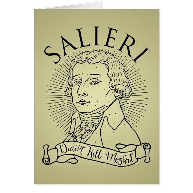Salieri dödade inte Mozart Hälsningskort (Framsidan)