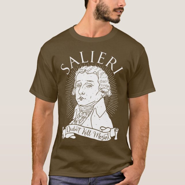 Salieri dödade inte Mozart Tee Shirt (Framsida)