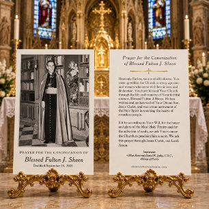 Salig Fulton Sheen-kanonisationsbön Kort