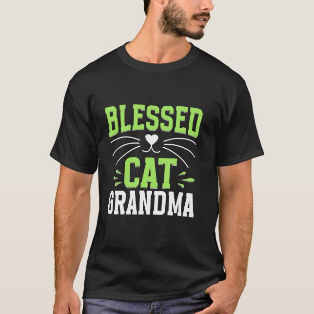 Salig kattmormor t shirt (Framsida)