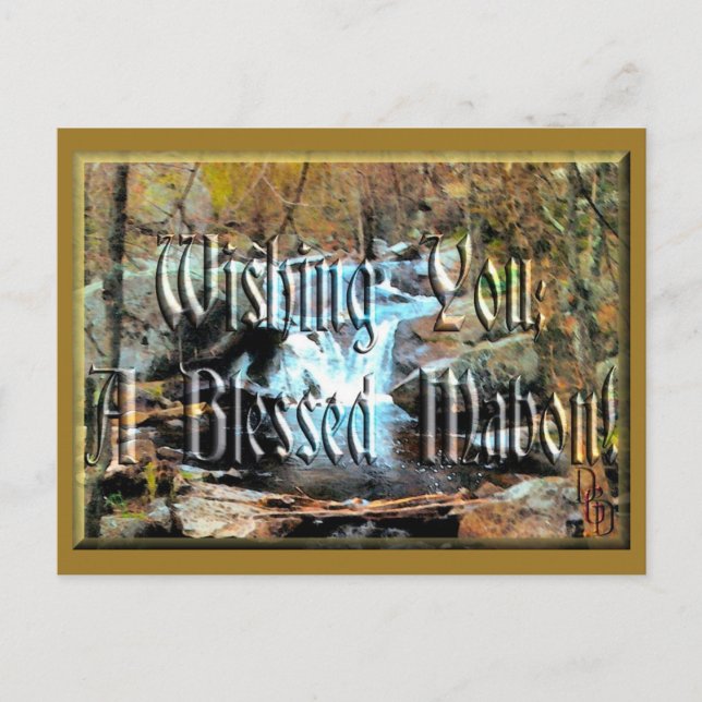 Salig Mabon Vykort (Framsida)