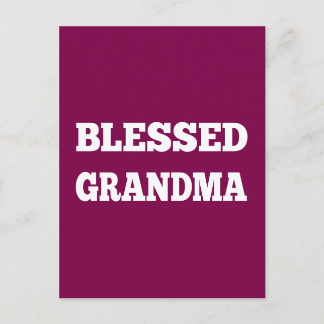 Salig mormor vykort (Framsida)