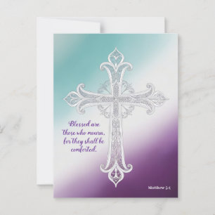 "Saliga äro de som sörja" Matteus 5:4 vykort