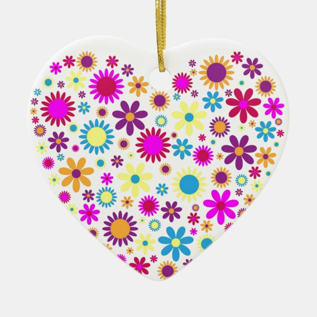 Saliga Blommor Julgransprydnad Keramik (Framsidan)