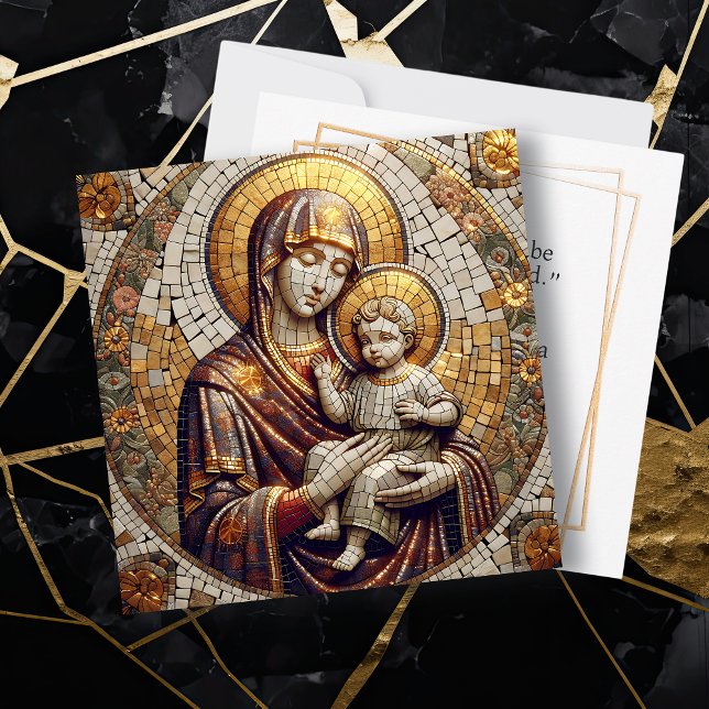Saliga Moder Maria och Jesusbarnet | Jul Julkort (Skapare uppladdad)