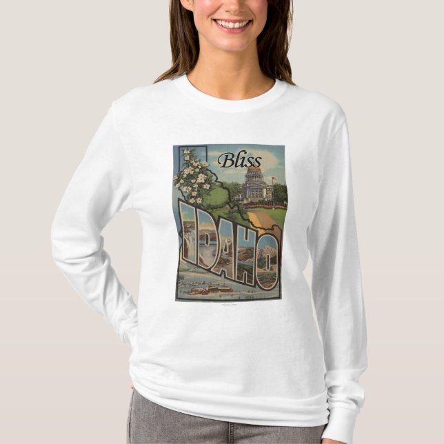 Salighet IdahoLarge brev ScenesBliss, legitimation Tee (Framsida)