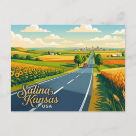 Salina, Kansas USA Vykort