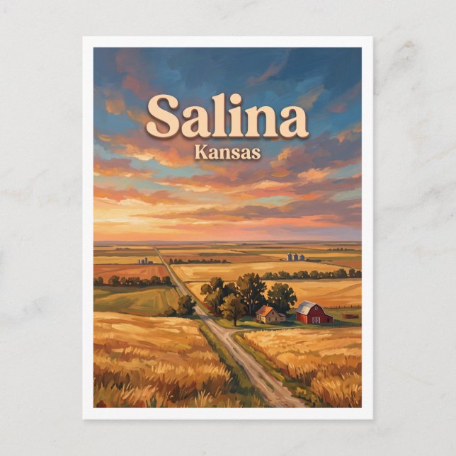Salina Kansas Vykort (Framsida)
