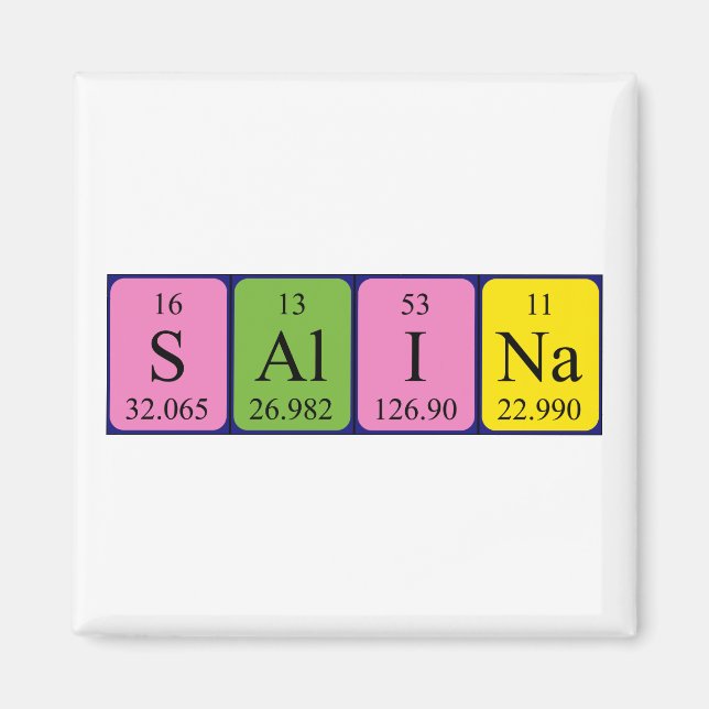 Salina Periodisk bord namn magnet (Framsidan)