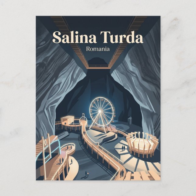 Salina Turda Rumänien Vykort (Framsida)
