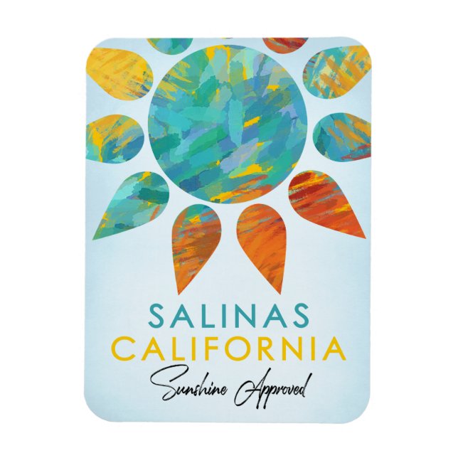 Salinas California Sunshine Travel Magnet (Vertikal)