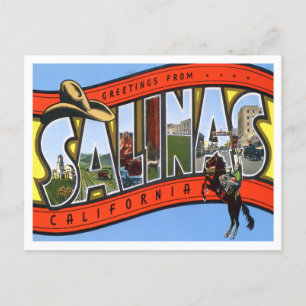Salinas, California Vintage Big Brev vycard Vykort