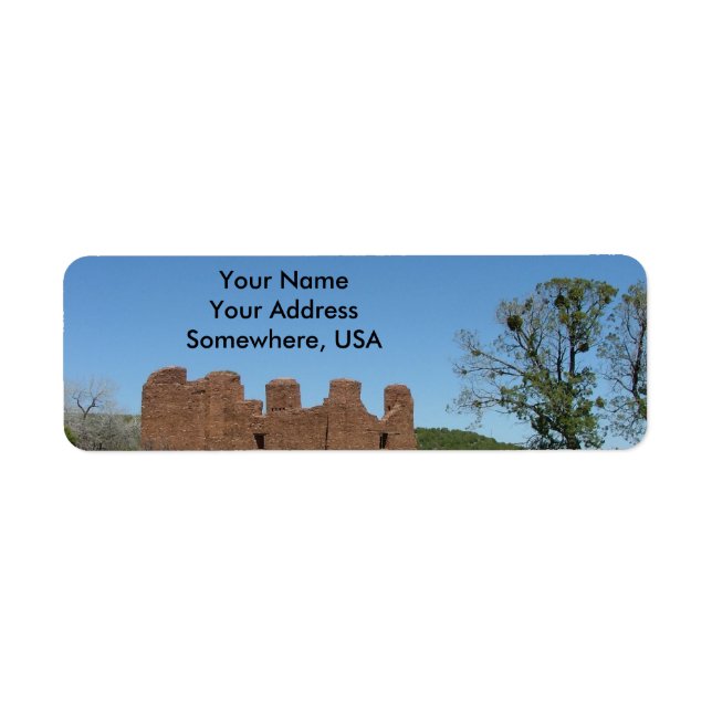 Salinas Pueblo Uppdrag Adressetiketter Returadress Etikett (Framsidan)