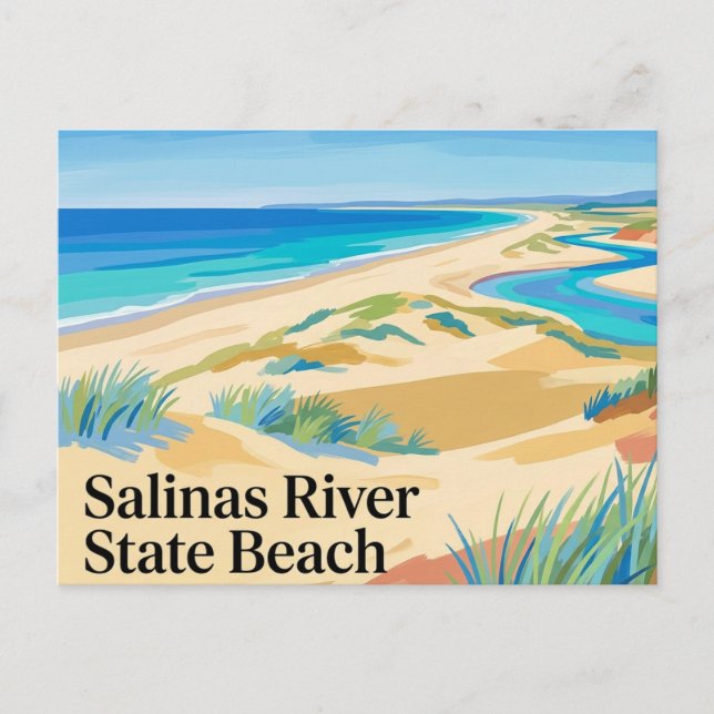 Salinas River State Beach Kalifornien Vykort (Framsida)