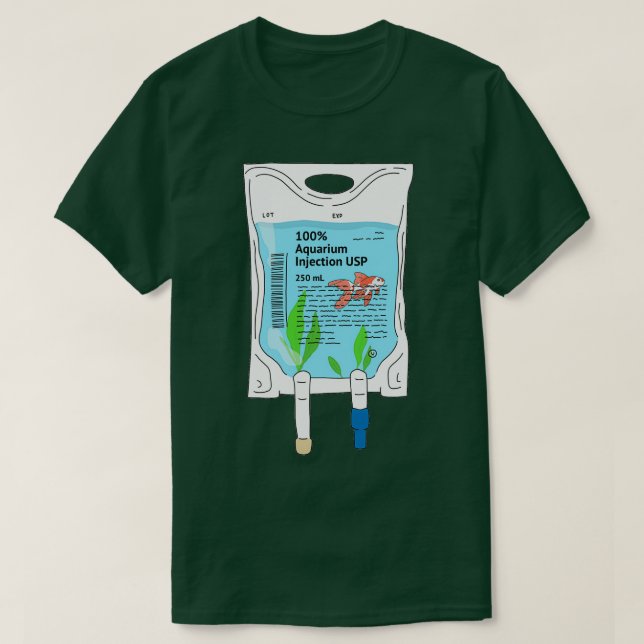 Saline Bag Aquarium T Shirt (Design framsida)