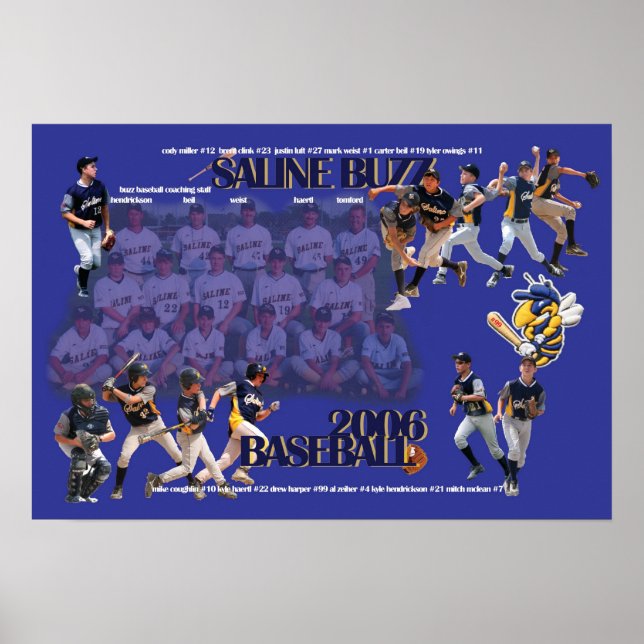 Saline Buzz Baseball 2006 Poster (Framsidan)