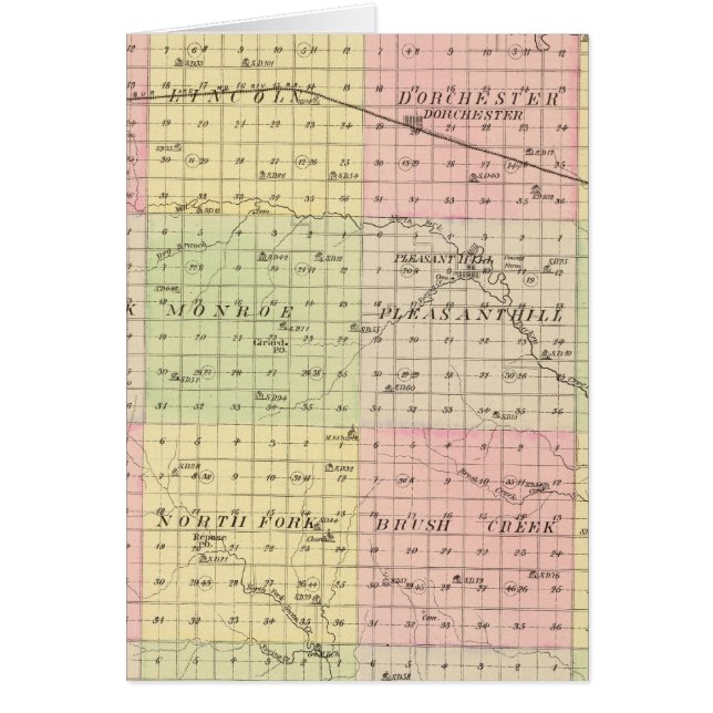 Saline County, Nebraska Hälsningskort (Framsidan)