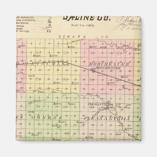 Saline County, Nebraska Magnet (Framsidan)